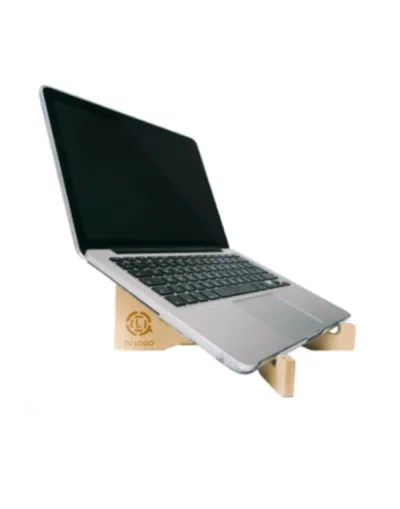 Soporte notebook bambu personalizable